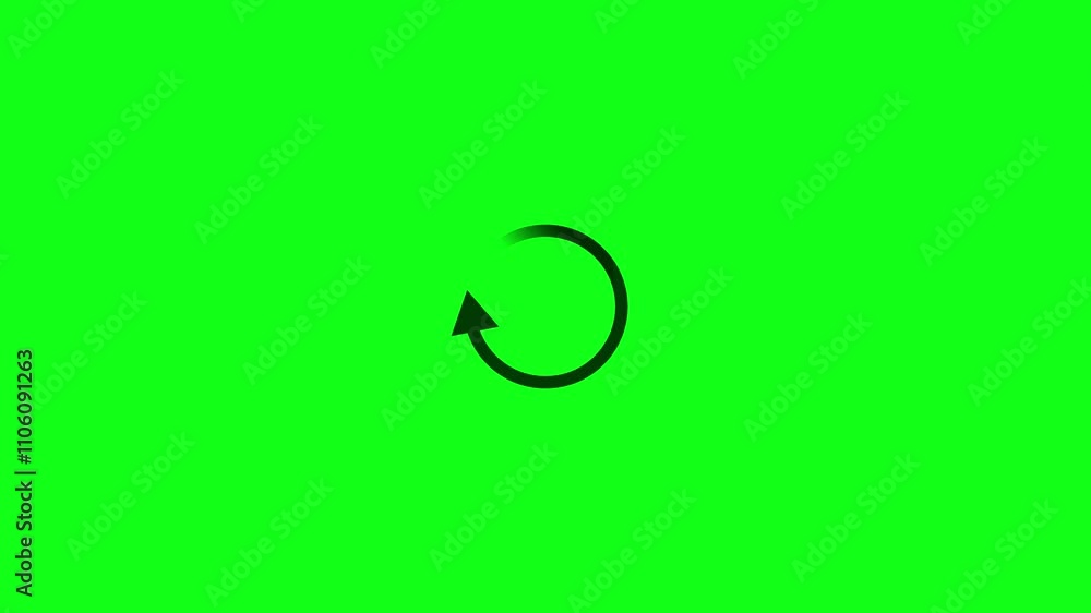loading arrow sign circle reload animation on green screen loading arrow sign circle reload animation on green screen