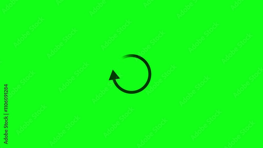 loading arrow sign circle reload animation on green screen loading arrow sign circle reload animation on green screen
