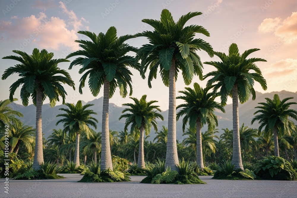 3D Rendered Tropical Tree Cutouts for Lush Landscape Visuals 3D Rendered Tropical Tree Cutouts for Lush Landscape Visuals