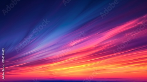 Abstract Background with a Gradient of Sunset Hues, Blending Warm Tones of Orange, Pink, and Purple to Create a Soothing and Dreamy Atmospheric Effect