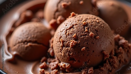 Wallpaper Mural close-up view of chocolate ice cream Torontodigital.ca