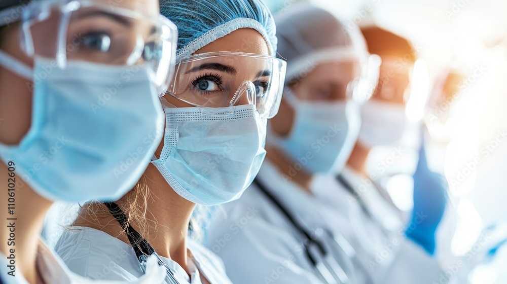 Team of Medical Professionals Collaborating in Hospital Emergency Room Team of Medical Professionals Collaborating in Hospital Emergency Room