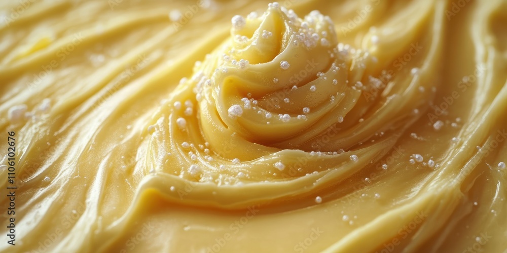 Smooth and creamy butter frosting elegantly swirled with delicate pearl-like decorations, showcasing a luscious texture in high detail. Smooth and creamy butter frosting elegantly swirled with delicate pearl-like decorations, showcasing a luscious texture in high detail.