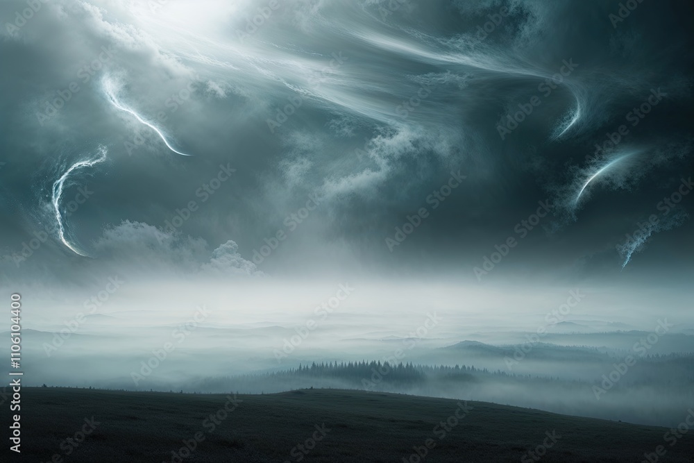 Ethereal Misty Horizon Backgrounds with Fantasy Weather Effects Ethereal Misty Horizon Backgrounds with Fantasy Weather Effects
