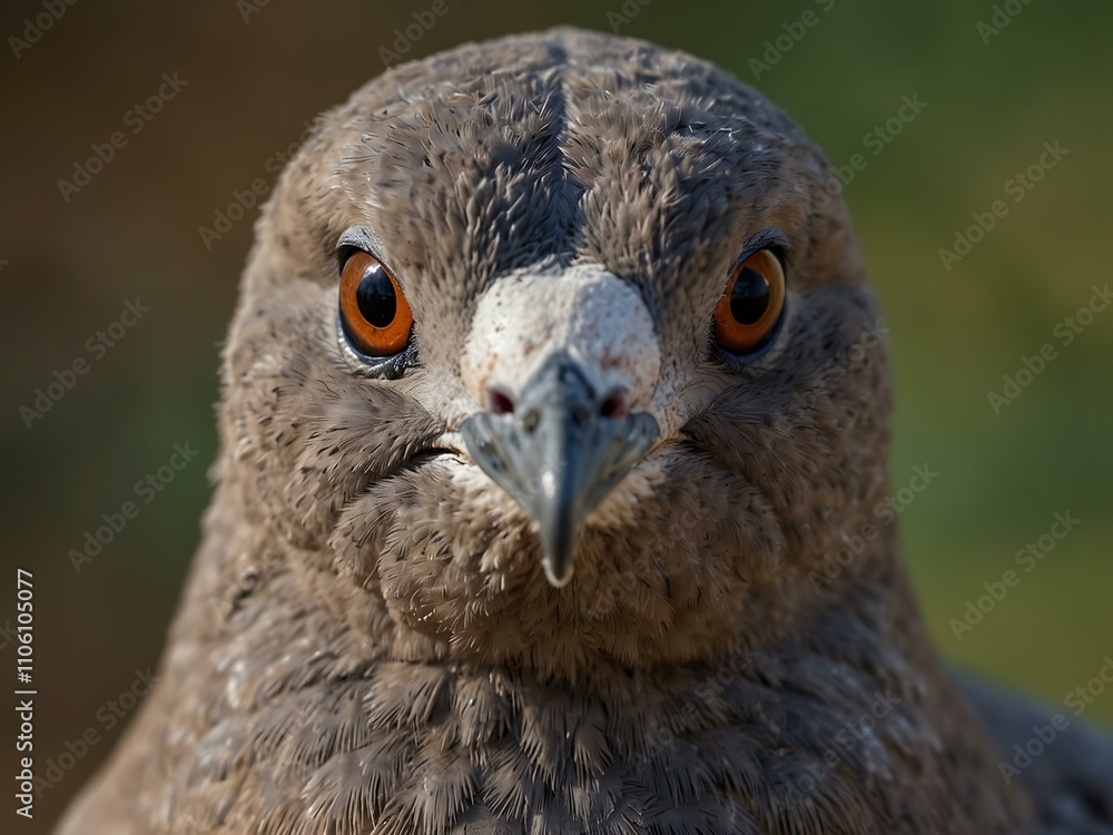 Funny close-up of a curious dove's face. Funny close-up of a curious dove's face.