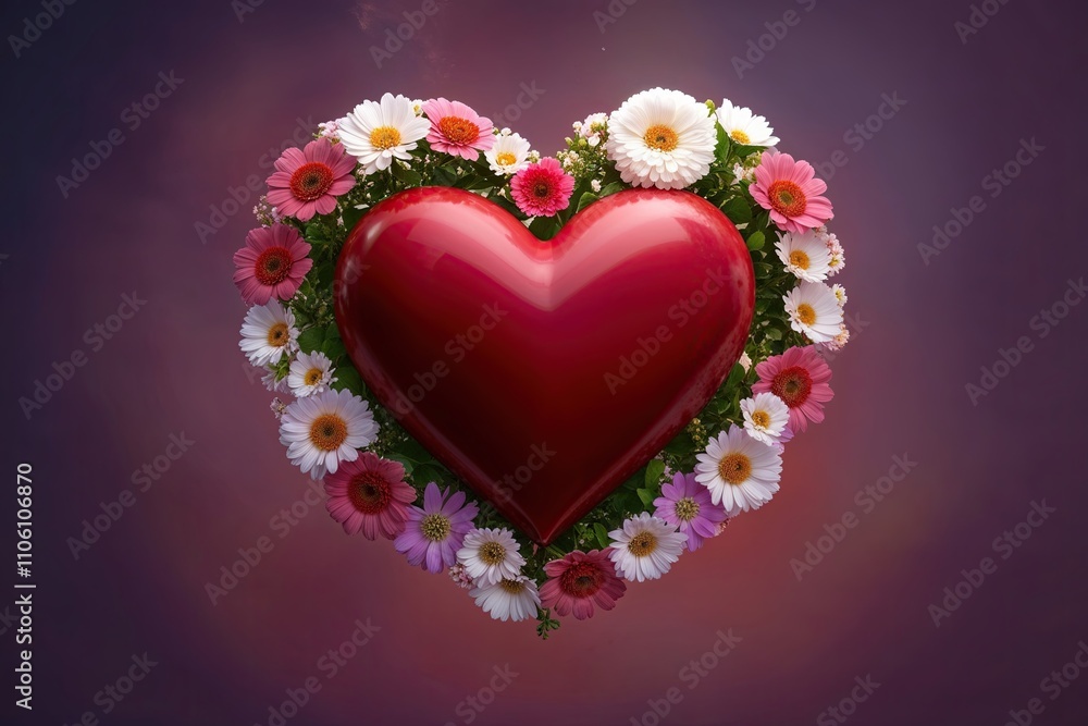 Heart of Compassion Surrounded by Blossoms Radiating Love Warmth and Generosity Heart of Compassion Surrounded by Blossoms Radiating Love Warmth and Generosity
