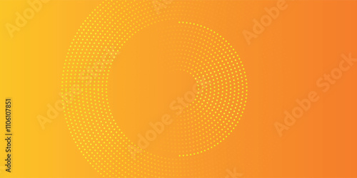 Yellow abstract background with glowing circles. Circular swirling line pattern. Geometric spiral. Rotating elements. Modern graphic design