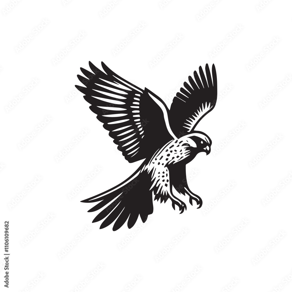 Fototapeta premium High-Quality Falcon Silhouette Vector Set