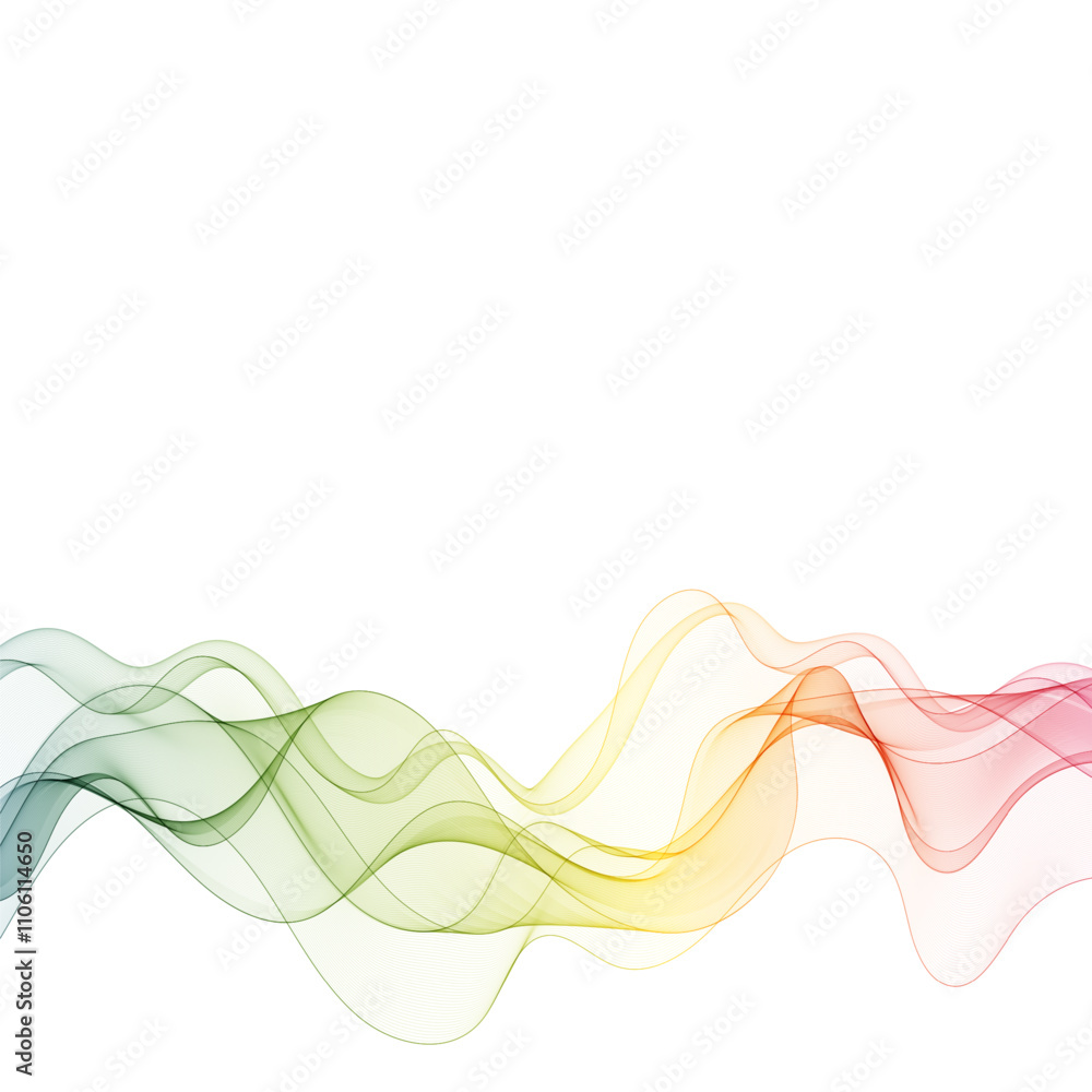 Abstract vector wave. Green, yellow, red and blue colors. layout for presentation. Eps 10 Abstract vector wave. Green, yellow, red and blue colors. layout for presentation. Eps 10