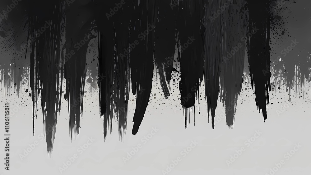 Dark Gray Brush Stroke Isolated On White Background Dark Gray Brush Stroke Isolated On White Background