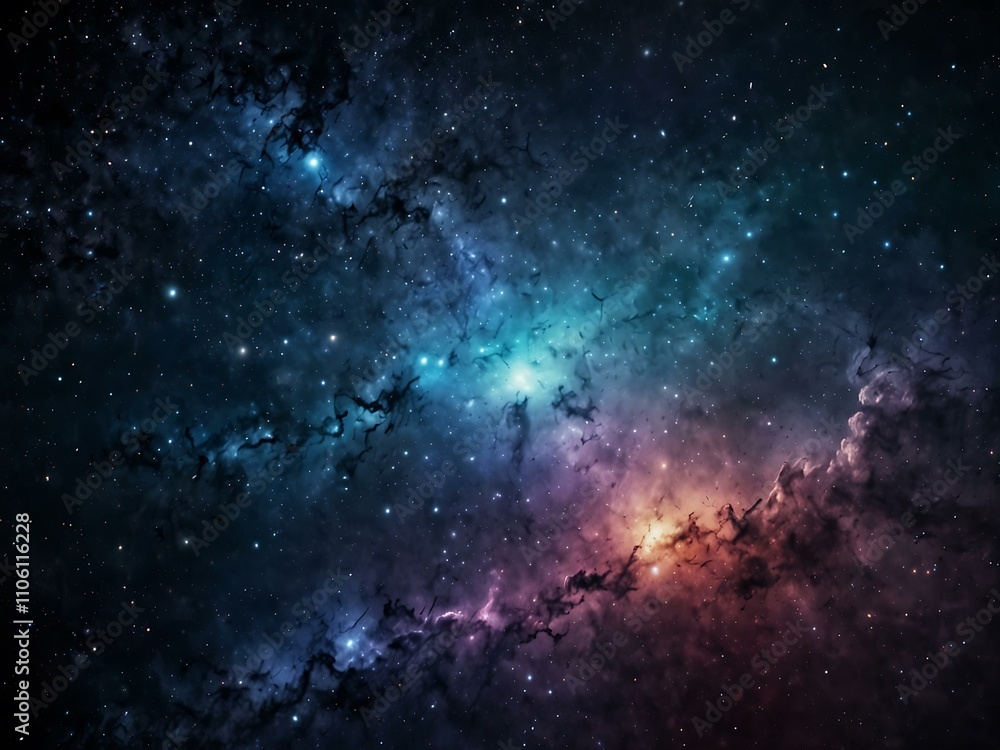 Fototapeta premium Galaxy background filled with stars.