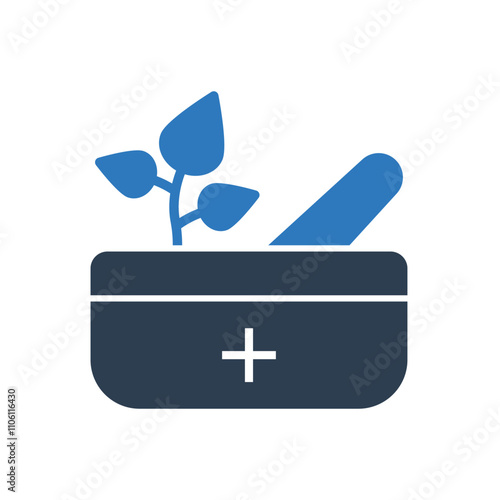Herbal Medicine Icon - Mortar Icon