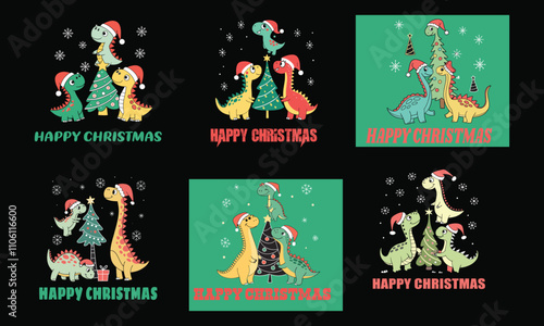 Happy christmas t shirt design bundil