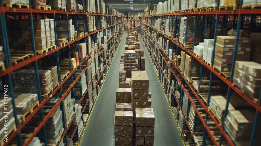 Modern Warehouse with Efficient Storage and Organization Modern Warehouse with Efficient Storage and Organization
