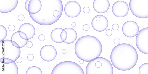 Colorful bubbles. Abstract, Colorful transparent pink, blue and soap bubbles floating in the air. Modern abstract light pink bubble background with circles. Banner pattern with copy space illustration