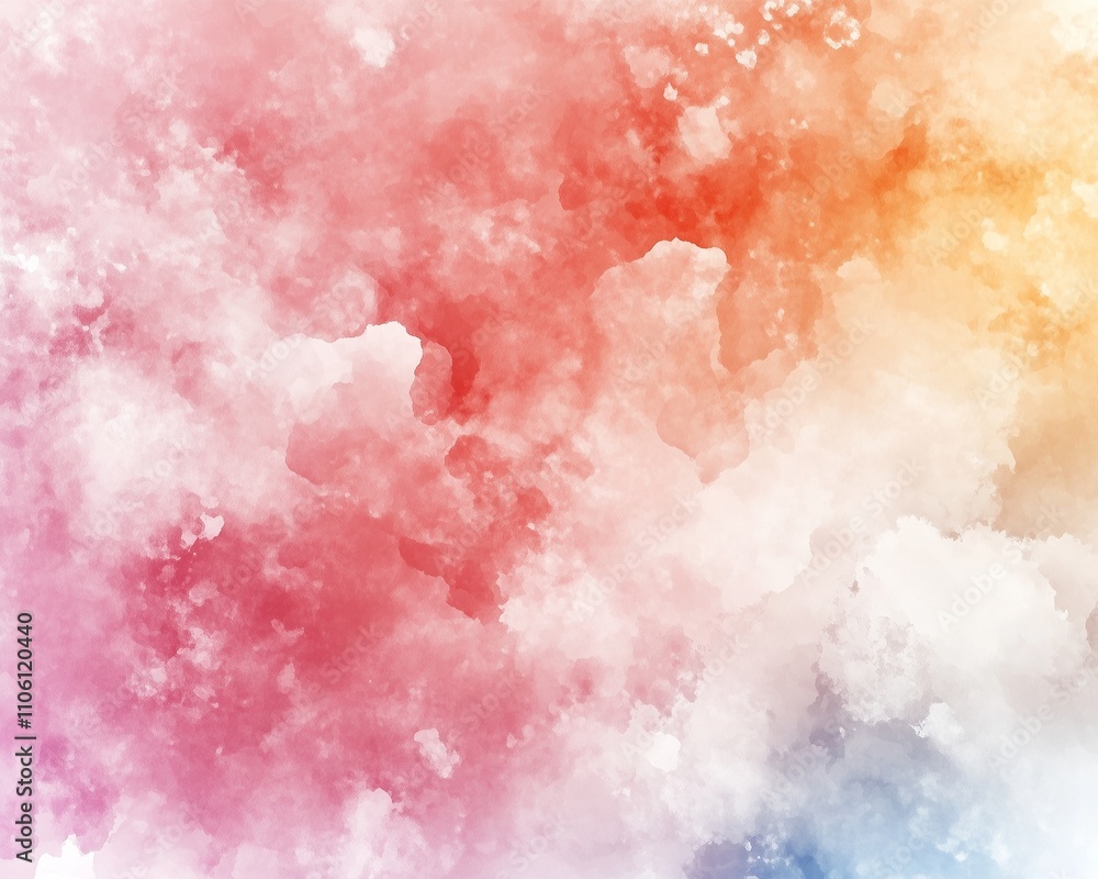 Obraz premium Abstract Watercolors, Soft pastel abstract watercolor painting blends with overlapping washes