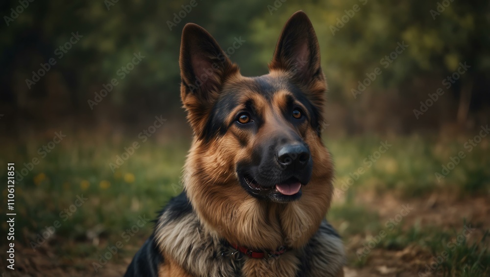 German Shepherd portrait, horizontal photo. German Shepherd portrait, horizontal photo.