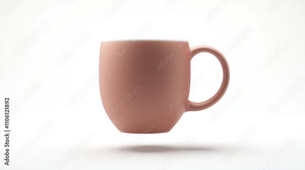 A Single Rose Gold Mug Isolated On White A Single Rose Gold Mug Isolated On White