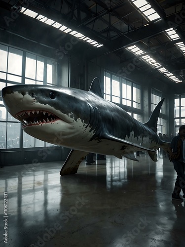 Wallpaper Mural Giant military shark (AI art). Torontodigital.ca