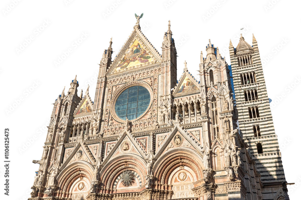 La cathédrale de Sienne ou cathédrale Notre-Dame-de-l'Assomption, appelée couramment Duomo di Siena La cathédrale de Sienne ou cathédrale Notre-Dame-de-l'Assomption, appelée couramment Duomo di Siena