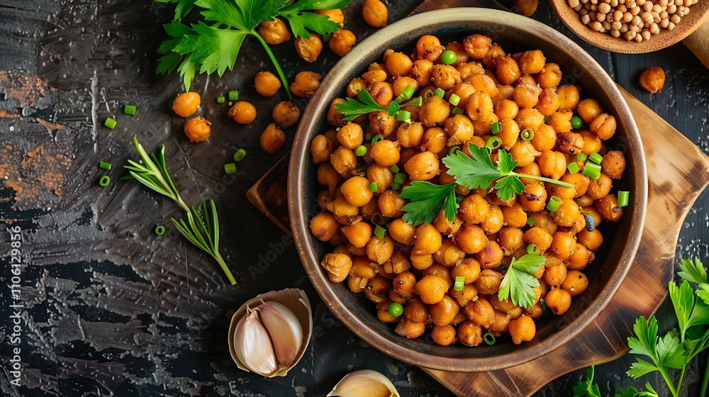 Fototapeta premium Roasted chana or bhuna chana food