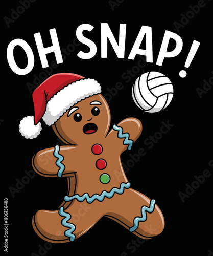 Oh Snap Christmas Volleyball Cookies