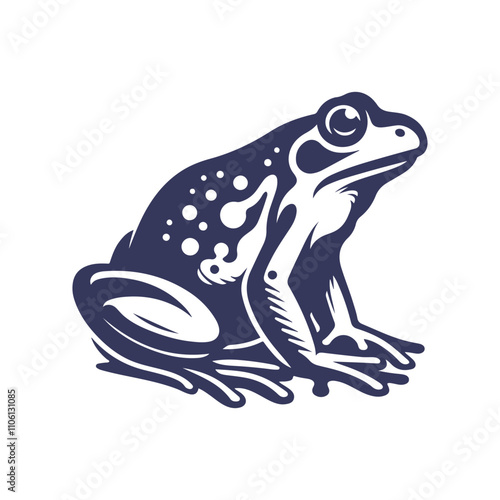 Frog Silhouette Vector Art Illustration photo