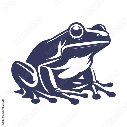 Frog Silhouette Vector Art Illustration photo