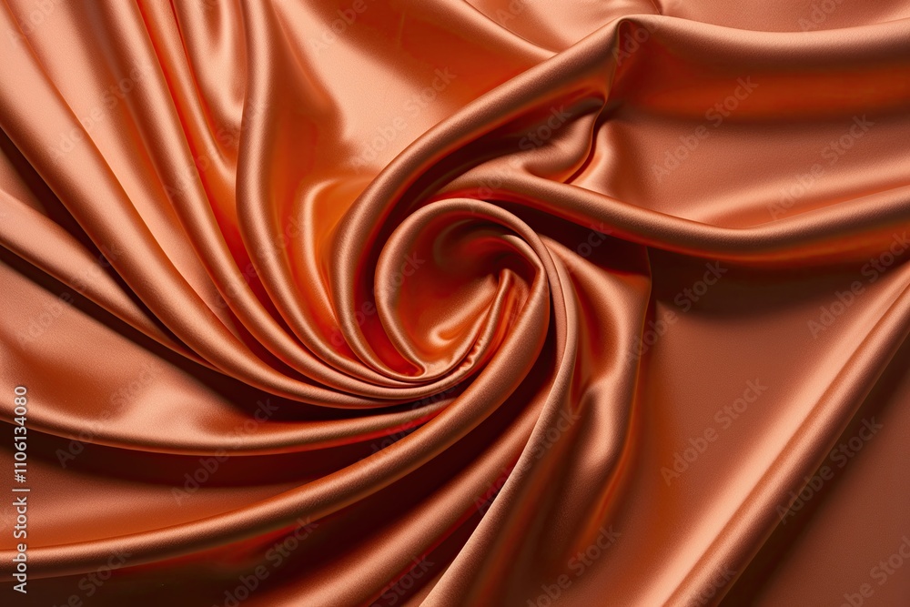 Luxurious Orange Satin Fabric Flow with Layered Cuts Luxurious Orange Satin Fabric Flow with Layered Cuts