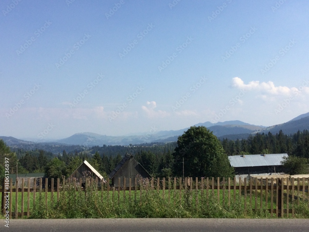 Scenic hills under a clear sky Scenic hills under a clear sky