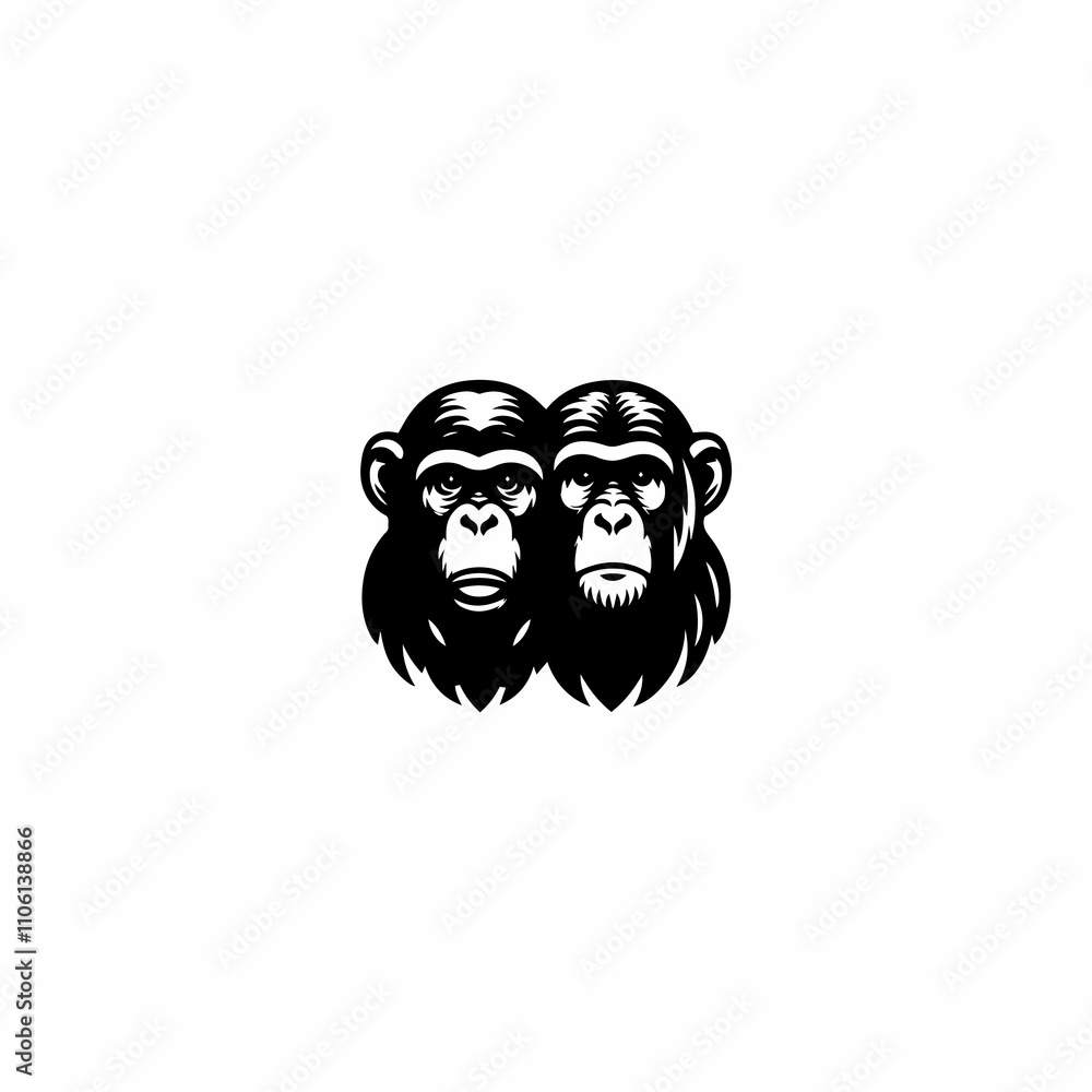 apes vector icon white background. apes vector icon white background.