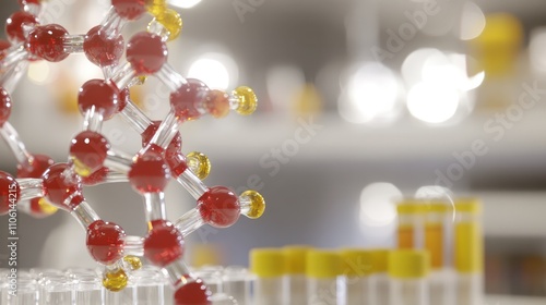 Molecular Proteins Displayed on Digital Screen, Featuring Refined Amino Acids and Structural Contours photo