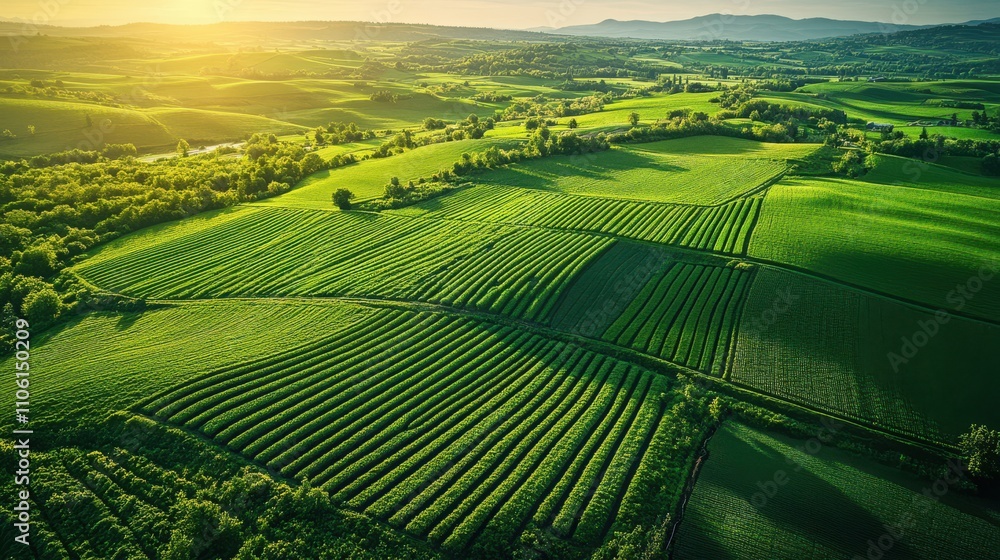 Fototapeta premium Green fields