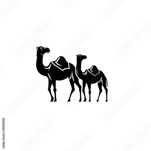 camel vector icon white background.
