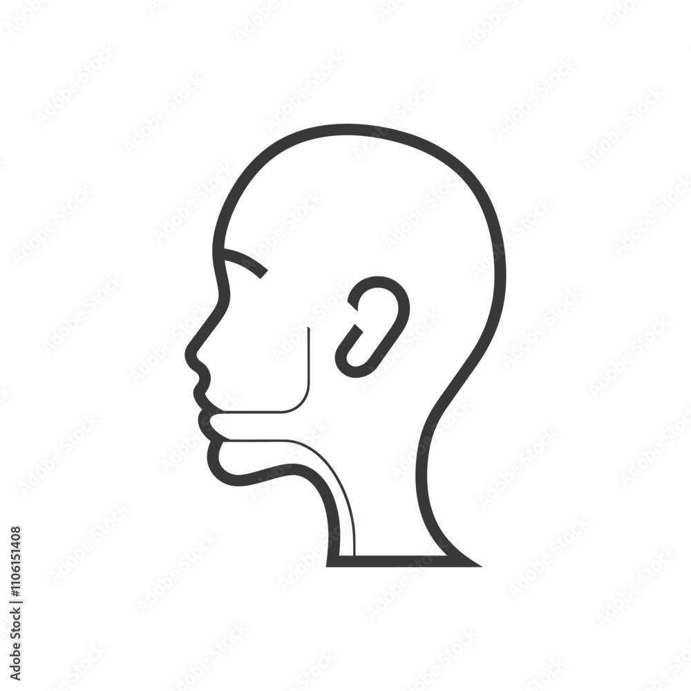 Line Drawing Of A Human Head In Profile Line Drawing Of A Human Head In Profile
