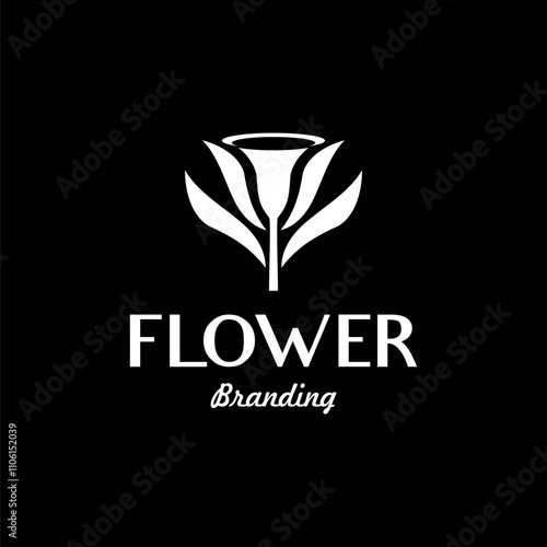 Rose flower Abstract Logo Vector