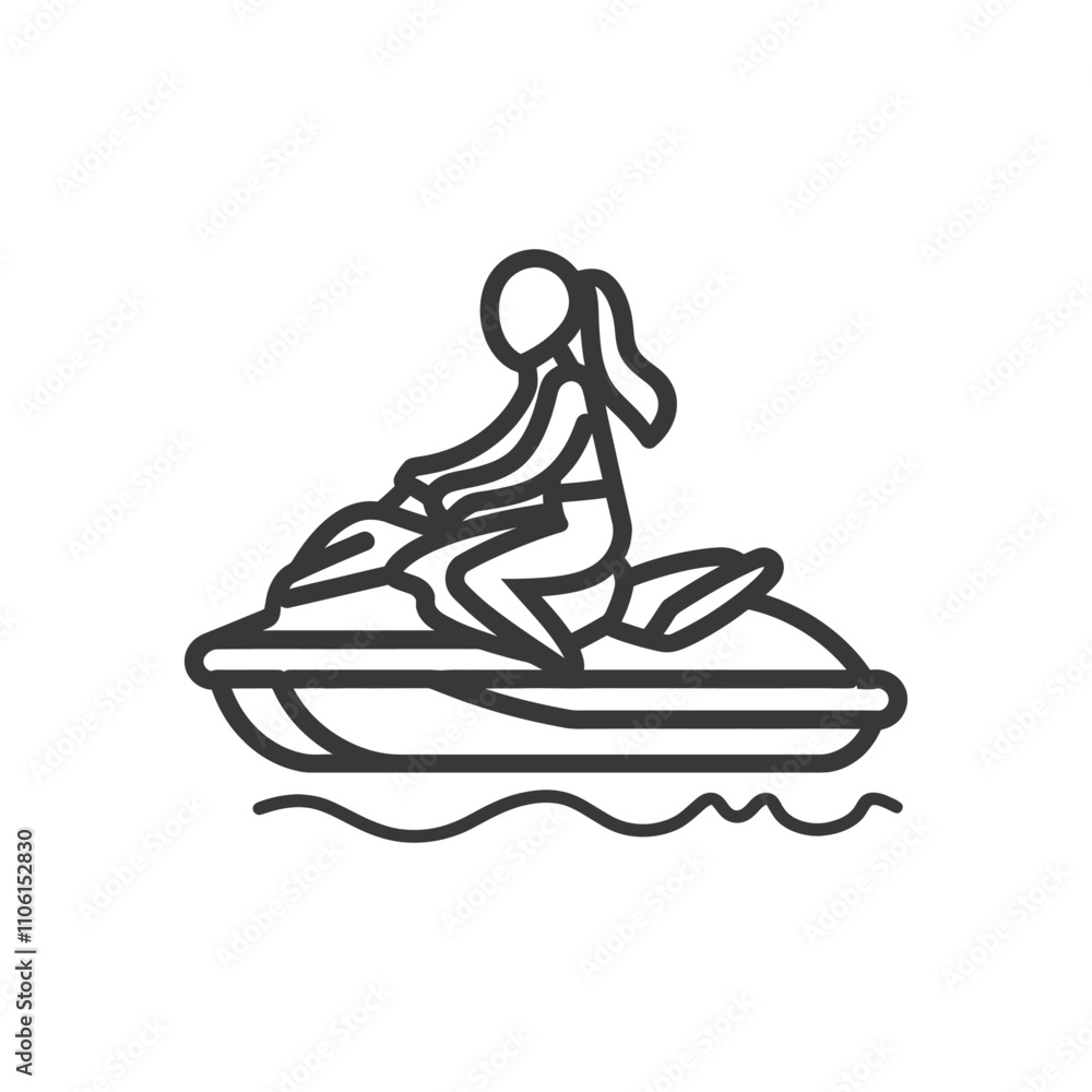 Line Drawing Of A Person Riding A Jet Ski Line Drawing Of A Person Riding A Jet Ski