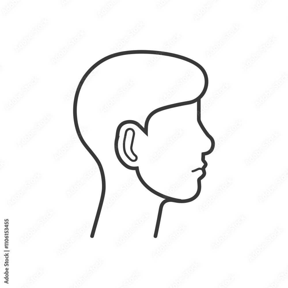 Line Drawing Of A Persons Head In Profile Line Drawing Of A Persons Head In Profile