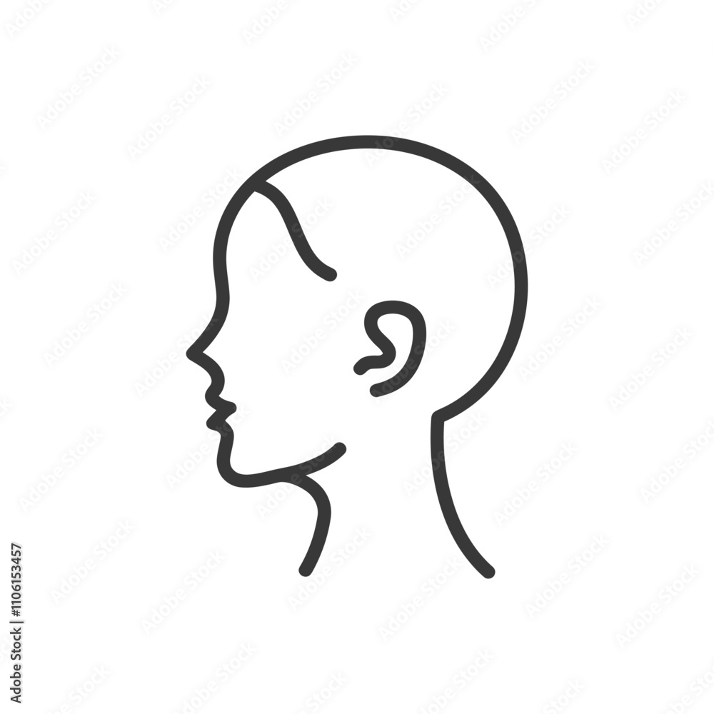 Line Drawing Of A Persons Head In Profile Line Drawing Of A Persons Head In Profile
