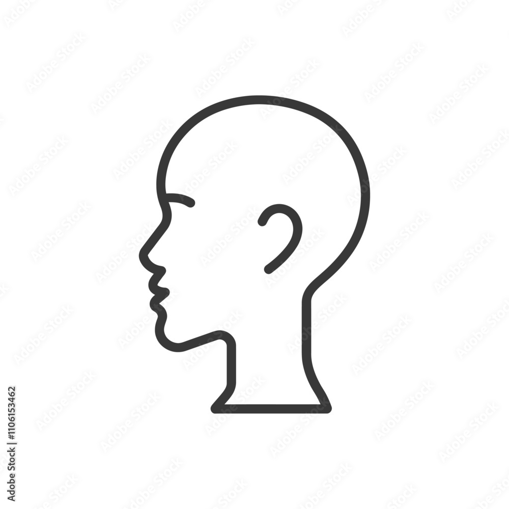 Line Drawing Of A Persons Head In Profile Line Drawing Of A Persons Head In Profile