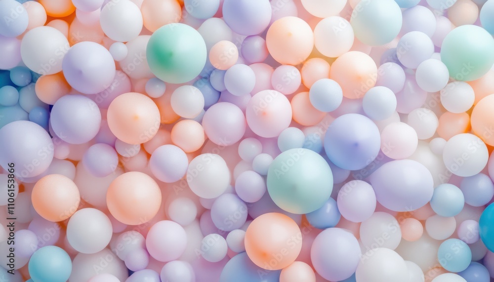 Colorful Array of Soft Pastel Spheres Creating an Abstract Background of Playful Bubbles in Various Sizes and Shades for Creative Projects Colorful Array of Soft Pastel Spheres Creating an Abstract Background of Playful Bubbles in Various Sizes and Shades for Creative Projects
