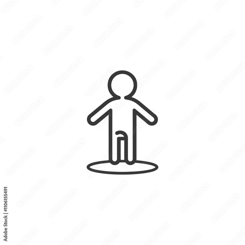 Simple Line Drawing Of A Person Standing On A Circle Simple Line Drawing Of A Person Standing On A Circle
