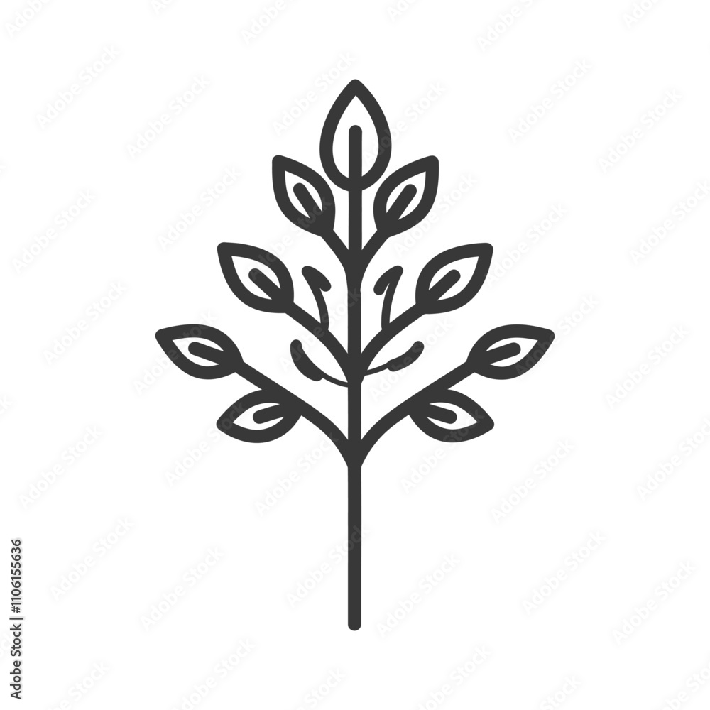 Simple Line Drawing Of A Small Tree With Leaves Simple Line Drawing Of A Small Tree With Leaves