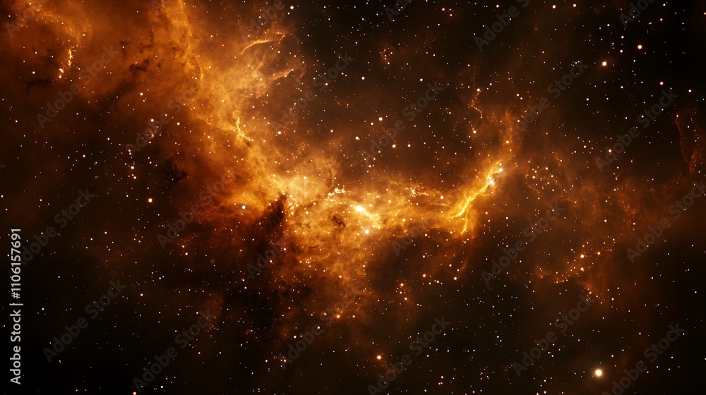 A stunning view of a cosmic nebula filled with stars and interstellar gas. A stunning view of a cosmic nebula filled with stars and interstellar gas.