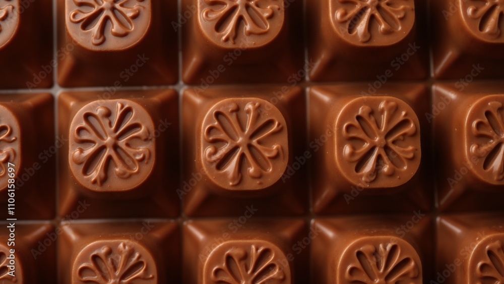 Rows of beautifully designed chocolate bars create a tempting display, perfect for celebrating Chocolate Day with friends and family, sharing joy and sweetness