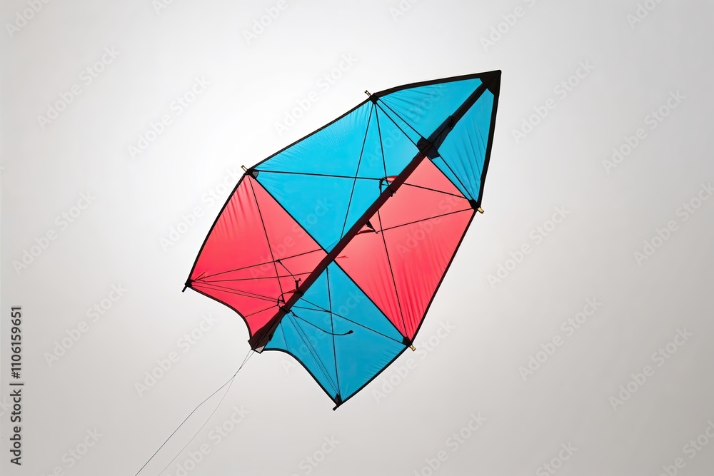 Isolated Kite Design on White Background for Outdoor Sports and Hobbies Isolated Kite Design on White Background for Outdoor Sports and Hobbies