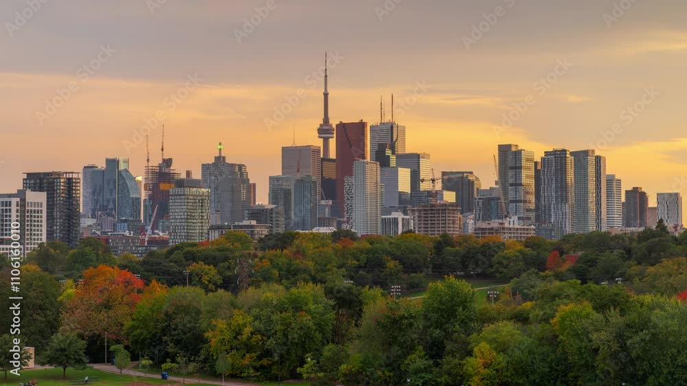Toronto, Ontario, Canada Park and Skyline at Dusk. Toronto, Ontario, Canada Park and Skyline at Dusk.
