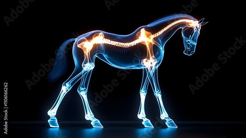 Detailed X Ray Capture of a Horse s Robust Leg Anatomy photo