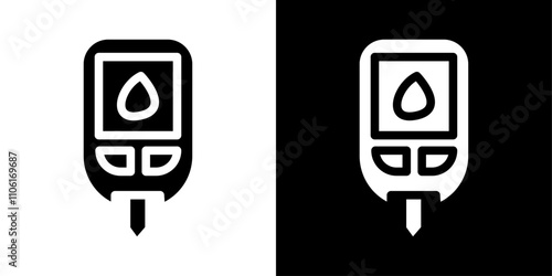 Blood glucose icon design simple vector symbol