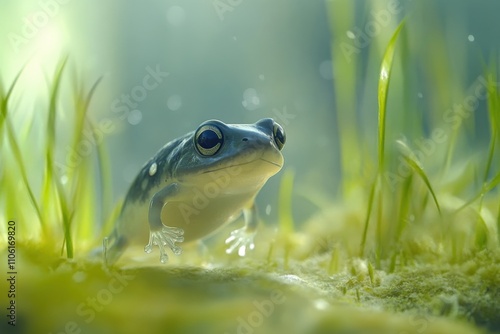 Tadpole Transformation: Polliwog Growth in Nature Wildlife Background photo